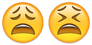 tired anguished emoji emoticon