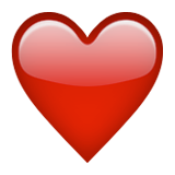 red heart emoji emoticon