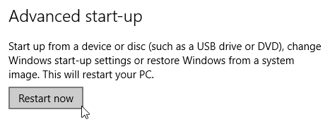 Windows 10 Advanced Startup