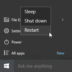 Windows 10 Restart