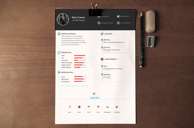 15 free creative resume templates for photoshop and