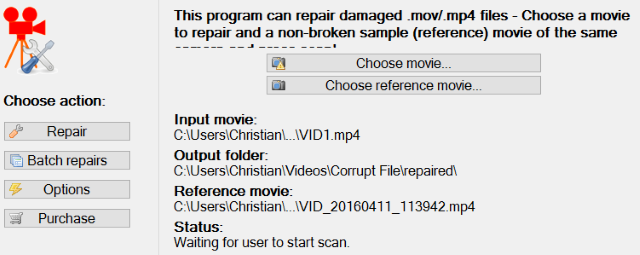 Восстановить MP4 видео файл
