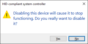 device driver disable