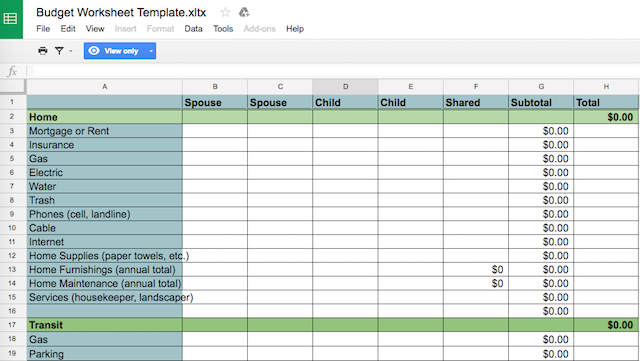 Excel spreadsheet for budget tiatremusrat