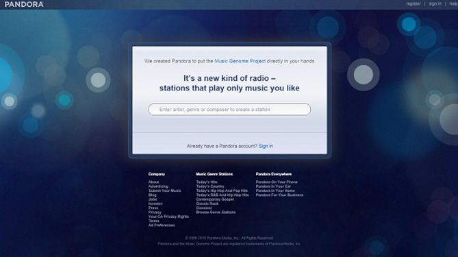 Pandora Screenshot