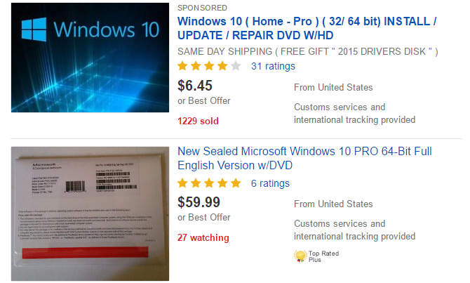 Windows 10 License Ebay