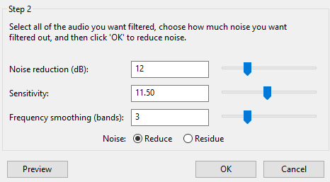 keep voice remove background noise and music