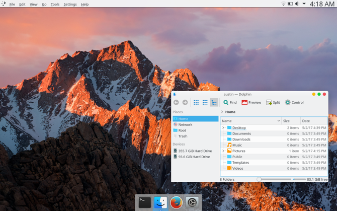 Сделать KDE Plasma похожим на macOS