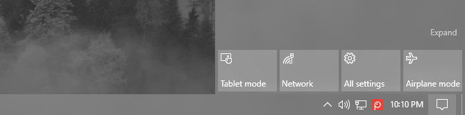 tablet mode Windows 10