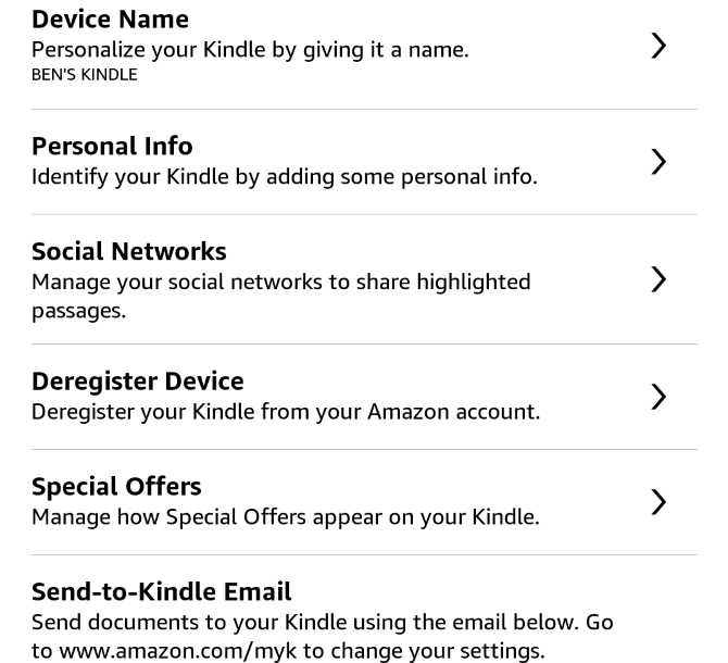 How to Set Up and Use Your Kindle Paperwhite 24 Paperwhite My Account Settings