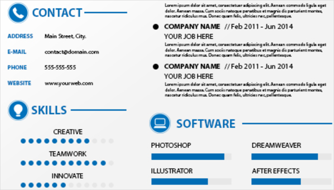 12 Easy Attractive And Free Infographic Resume Templates