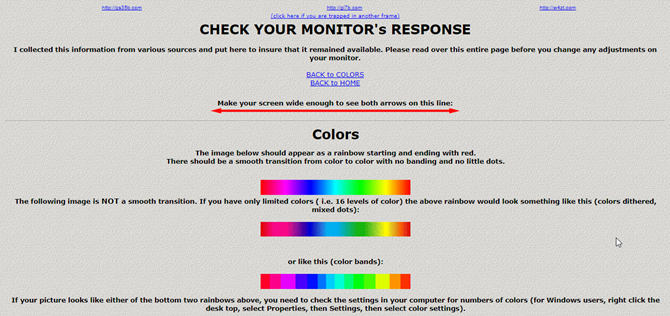 Monitor Calibration Test Chart