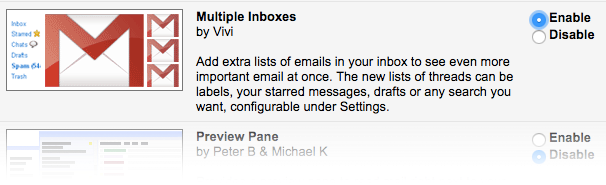 البريد الوارد المتعدد في Gmail