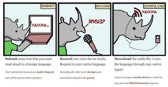 aprendizaje de idiomas de pico de rinoceronte
