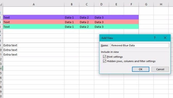 Excel Custom Views Multiple Worksheets