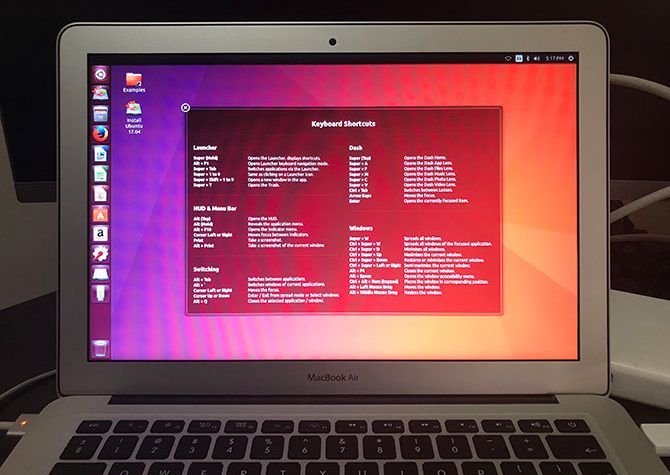 Ubuntu работает на MacBook Air