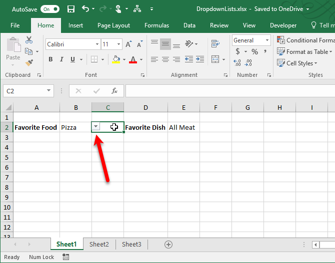 создать выпадающий список в Excel