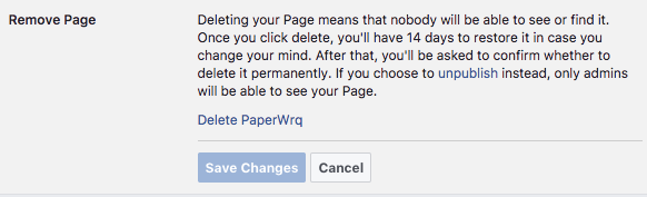 How to Delete a Facebook Business Page Facebook Delete Page 1