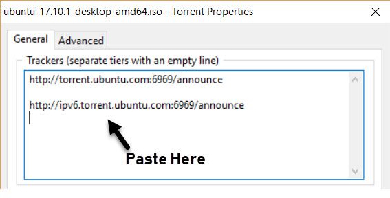 Find and paste trackers