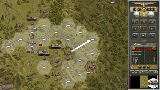Скриншот планирования стратегии танкового корпуса