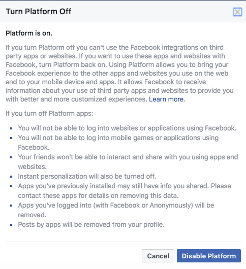 Facebook Privacy Tip: How to Limit Your Data Being Shared With Third Parties FB Platform 2