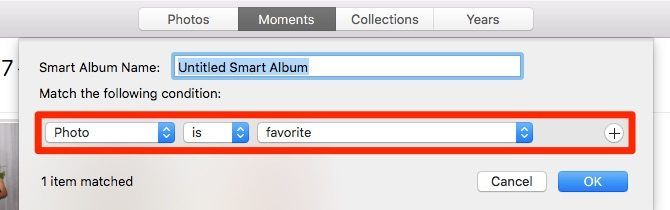 Photo Library Mac - set up smart albums