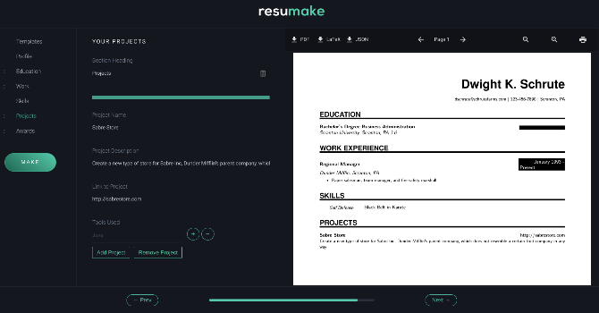 useful resume cv sites