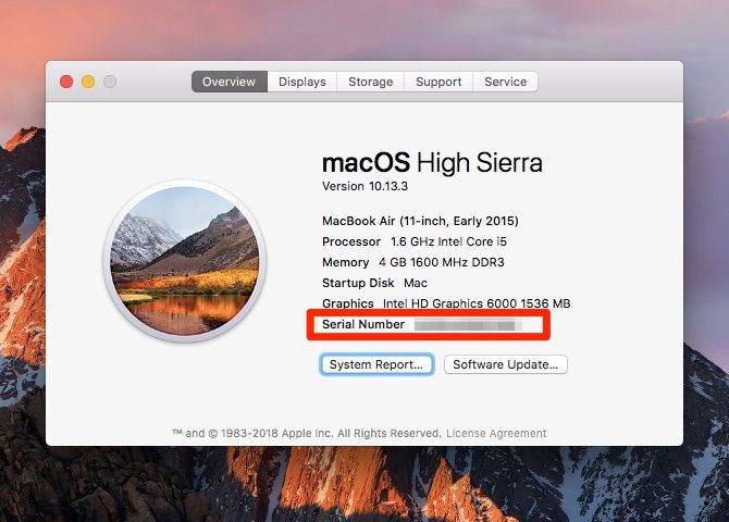Find Your Mac Serial Number