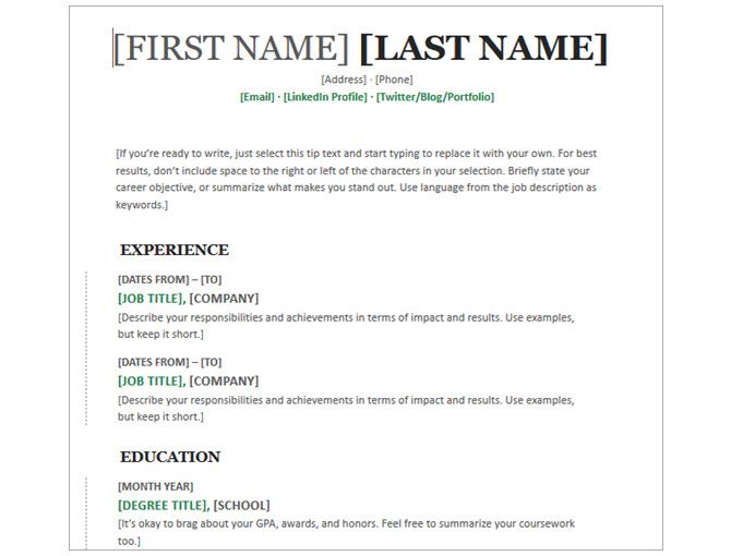 20 Free Resume Templates For Word That Ll Help You Land A Job