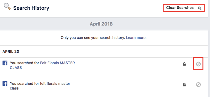 How to Clear Your Facebook Search History Facebook Search History Browser 2