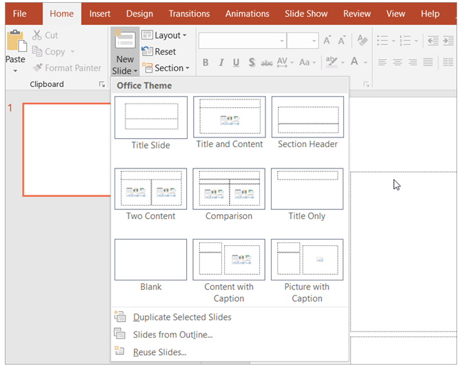 Beginner's Guide to Microsoft PowerPoint - Add Slide