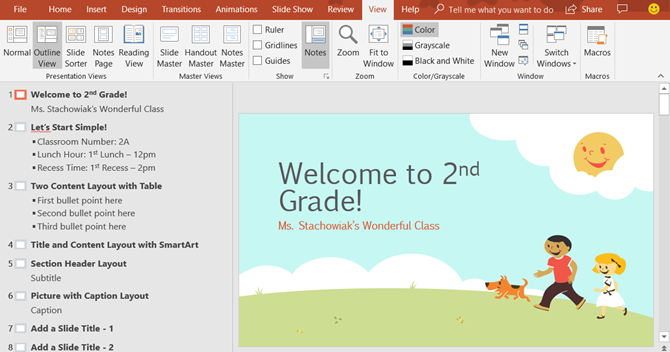 Beginner's Guide to Microsoft PowerPoint - Outline View