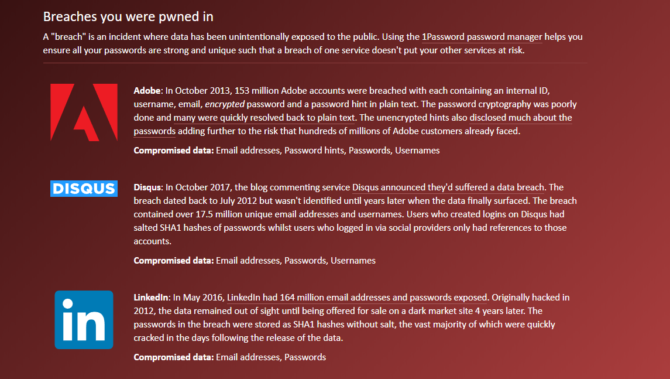 haveibeenpwned - were my online accounts hacked?