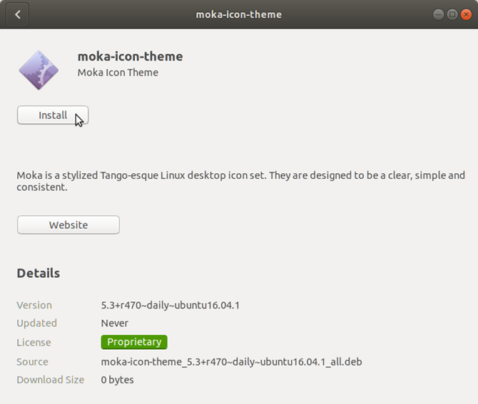 Click Install on Ubuntu Software Center dialog box