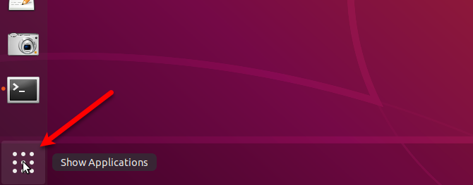 Click Show Applications on Ubuntu desktop to change ubuntu theme