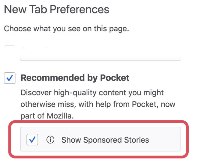 Firefox Disable Suggested Posts