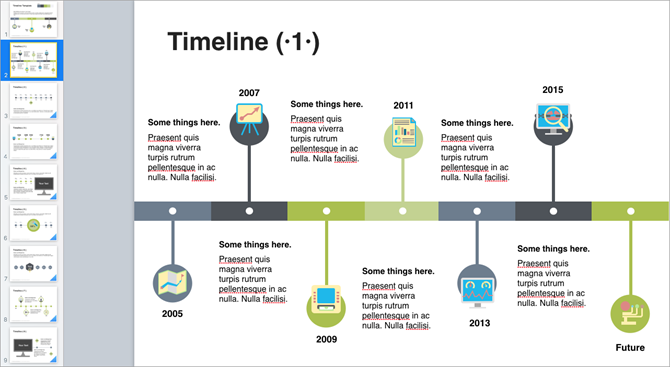 timeline template Keynote