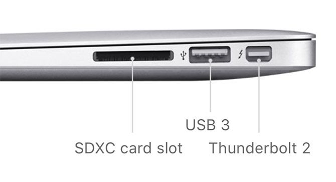 macbook ports - MacBook Air right side