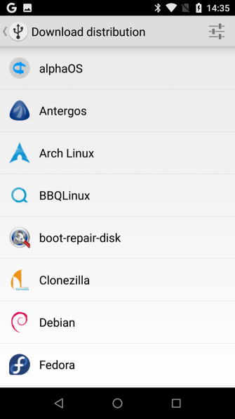 muo android drivedroid distros