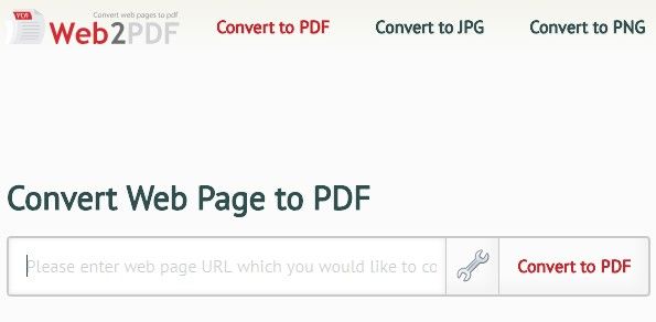 how to convert webpage to pdf - use web2pdf