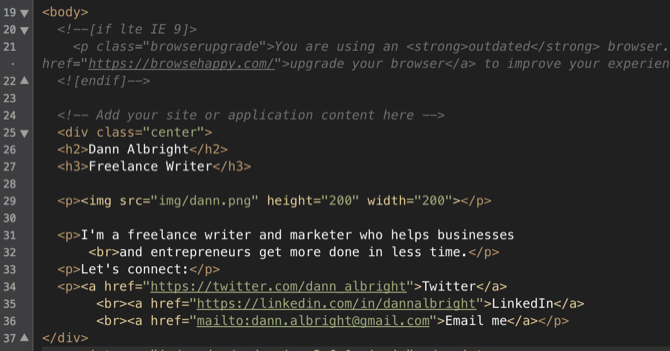 create website from scratch with HTML5 boilerplate template