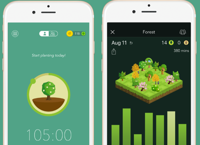 Forest iOS time management app