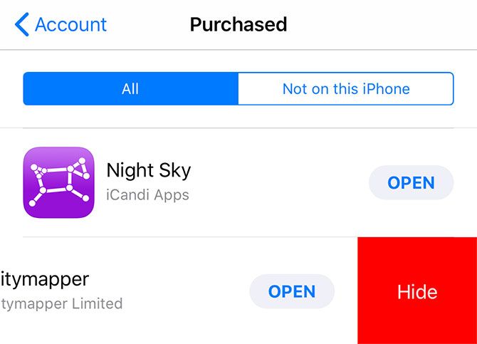 Hide App Store Purchase 