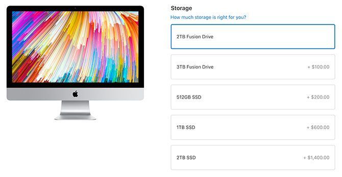 iMac storage