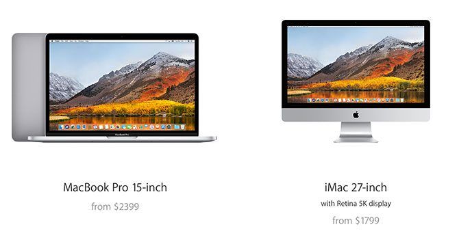 iMac and MacBook Pro