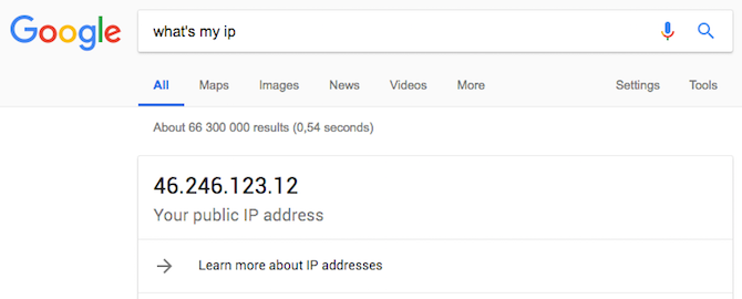 Whats my ip address and port number