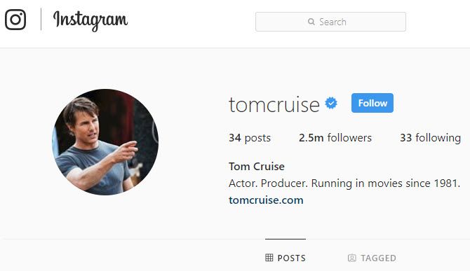 tom cruise verified instagram - instagram verified badge hack apk