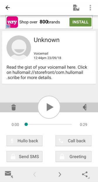 Visual Voicemail Android