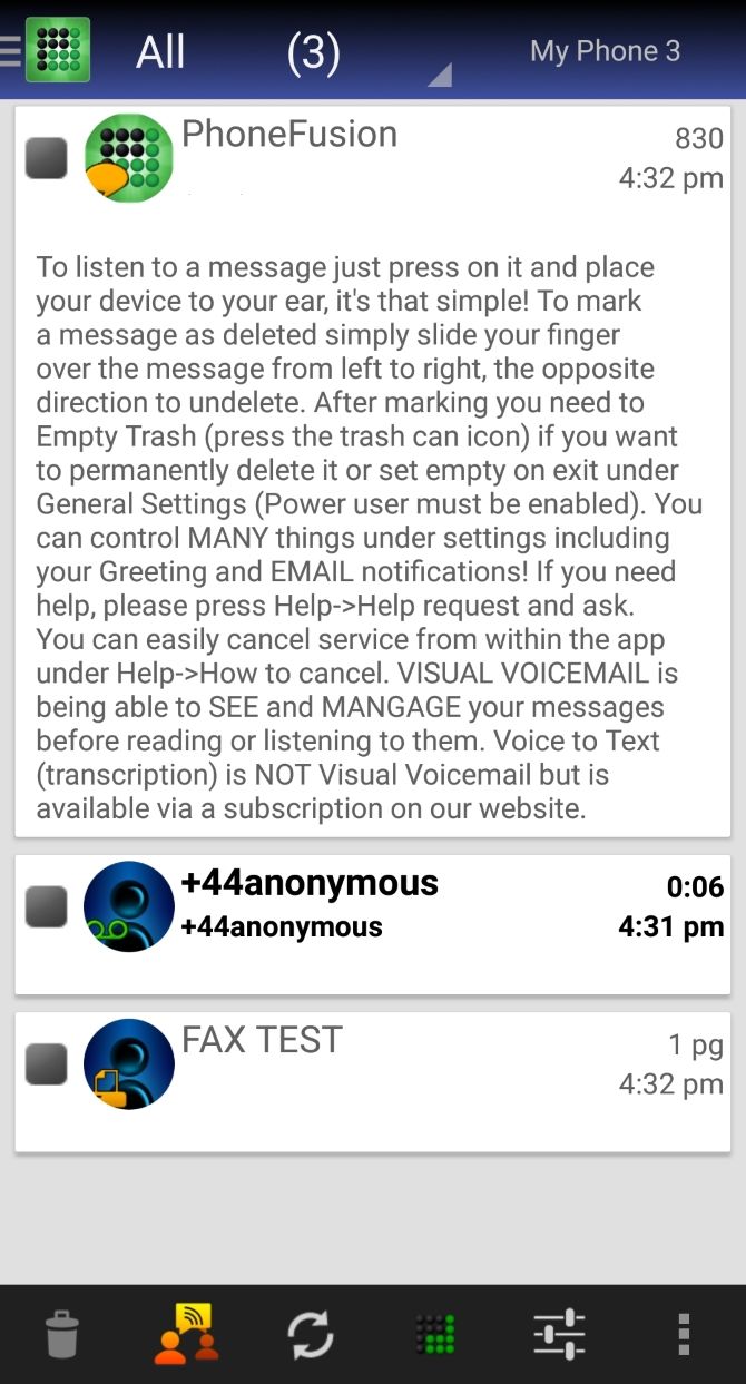 Visual Voicemail Android