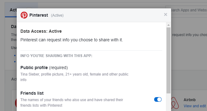 Edit Facebook Apps and Websites Permissions